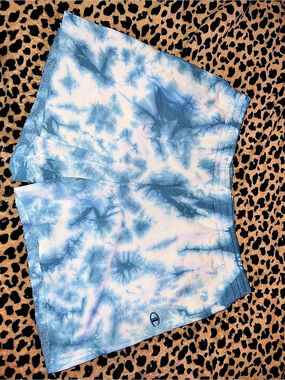 Champion Tie-Dye French Terry Sweatshorts Blue & White XL
